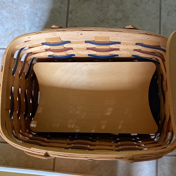 Peterborough Baskets of New Hampshire NEW Vintage Handmade Basket w/Pyrex dish. - Picture 5 of 16
